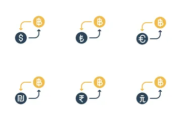 Free Conversão de moeda – Bitcoin Pacote de Ícones