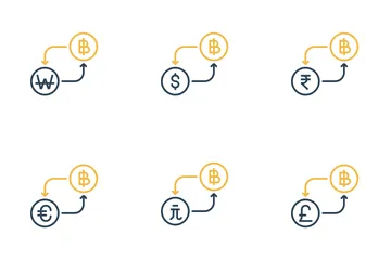 Free Conversion de devises - Bitcoin Pack d'Icônes