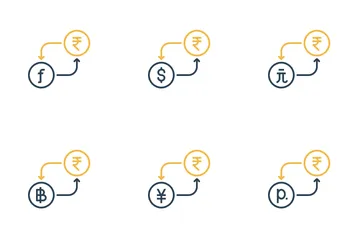 Free Conversion de devises - Roupie Pack d'Icônes