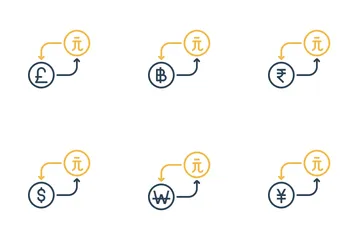 Free Conversión de moneda - Dólar taiwanés Paquete de Iconos