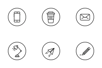 Free Material de oficina Paquete de Iconos