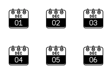 Free December Calendar Icon Pack