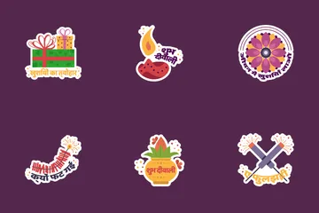 Free Diwali Stickers Icon Pack