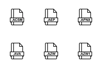 Free E-books File Format Icon Pack