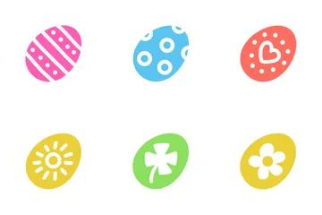 Free Easter Egg Color Set Icon Pack