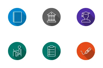 Free Education Line Circle Icon Pack