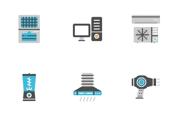 Free Electric Appliances Flat Icon Pack