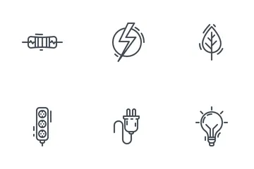 Free Electricity Line Icon Pack