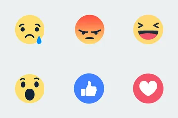 Free Facebook Reactions/emoticons Icon Pack