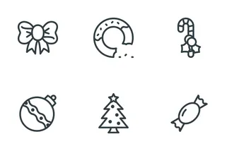 Free Line Christmas Icons