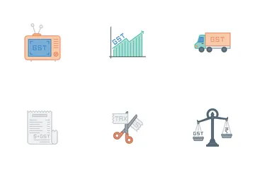 Free GST - Goods And Services Tax Icon Pack