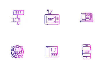 Free GST - Goods And Services Tax Icon Pack