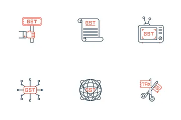 Free GST - Goods And Services Tax Icon Pack