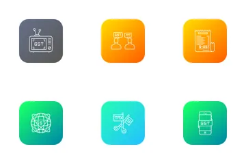 Free GST - Goods And Services Tax Icon Pack