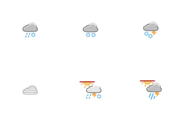 Free Icônes de nuit polaire météo Pack d'Icônes