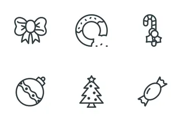 Free Iconos de Navidad de línea gratis Paquete de Iconos