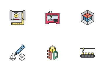 Free Impressao 3D Pacote de Ícones