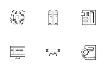 Free Ingeniería Robótica Paquete de Iconos