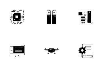 Free Ingeniería Robótica Paquete de Iconos