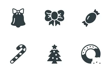 Free Kostenlose Glyphen-Weihnachtssymbole Symbolpack