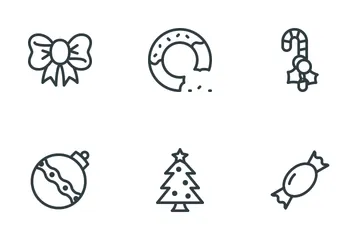 Free Line Christmas Icons Icon Pack