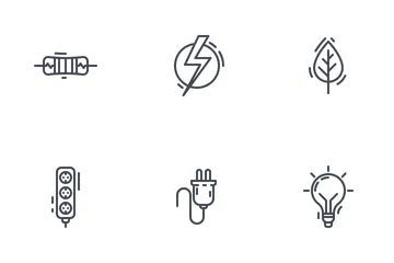 Free Línea Eléctrica Paquete de Iconos