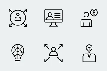 Free Linha de interface do usuário Pacote de Ícones