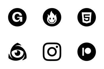 Free Logotipos de empresas y redes sociales Paquete de Iconos