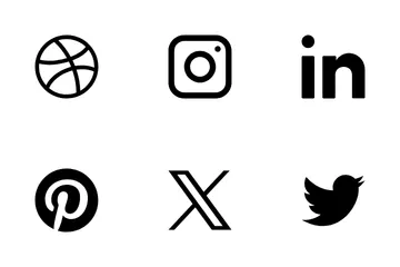 Free Logotipos de mídia social Pacote de Ícones