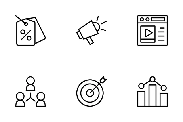 Download Marketing Icon pack Available in SVG, PNG & Icon Fonts