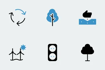 Free Nature & Ecology Blue Black Icon Pack