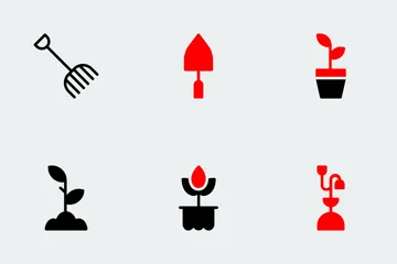 Free Nature & Ecology Red Black Icon Pack