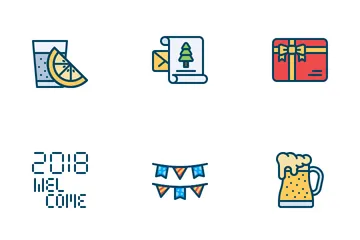 Free New Year - 2018 Icon Pack
