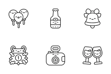 Free New Year Party Icon Pack