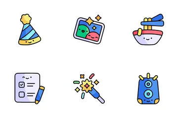 Free New Year Party Icon Pack