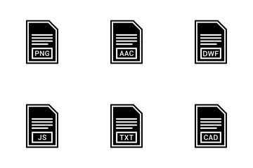 Free Nombres de extensiones de archivos Vol 2 Paquete de Iconos