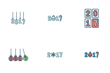 Free Nouvel An - 2017 Pack d'Icônes