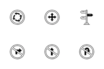 Free Panneaux routiers Pack d'Icônes