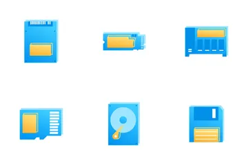 Free Périphériques de stockage Pack d'Icônes