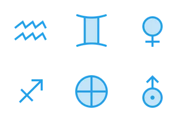 Free Planeta y Zodíaco Paquete de Iconos