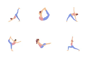 Free Postures de yoga Pack d'Icônes