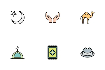 Free Ramadan And Eid Line Filled  Icon Pack