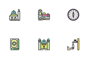 Free Ramadan Islamic Line Filled P4s2 Icon Pack