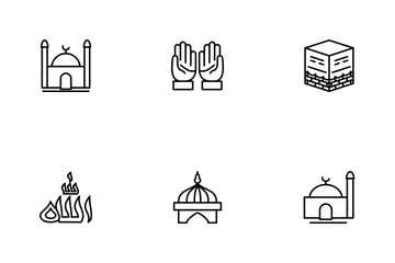 Free Ramadan Islamic Line Icon Pack