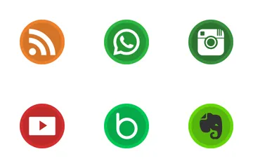 Free Medios de comunicación social Paquete de Iconos