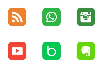 Free Medios de comunicación social Paquete de Iconos