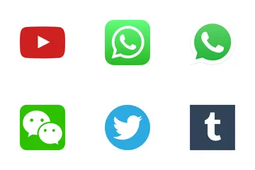 Free Medios de comunicación social Paquete de Iconos