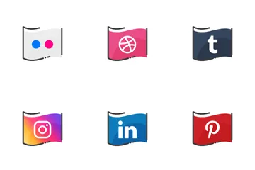 Free Medios de comunicación social Paquete de Iconos