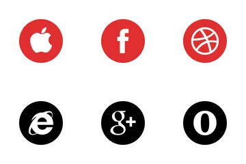 Free Ronda de redes sociales Paquete de Iconos