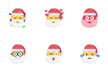 Free Santa Emoji Icon Pack